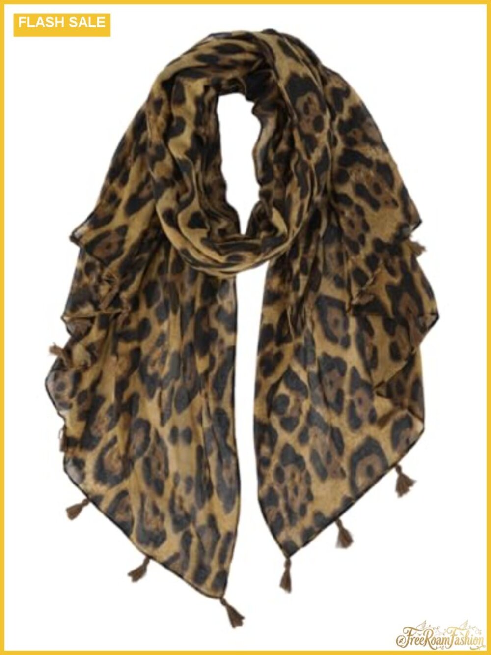 Lightweight Cotton Feel Floral Birds Print Scarf for Women